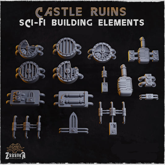 Castle Ruins Sci-Fi Basing Bits