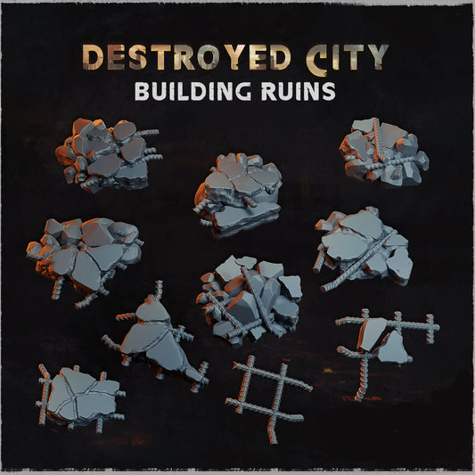 Destroyed City Rubble Basing Bits
