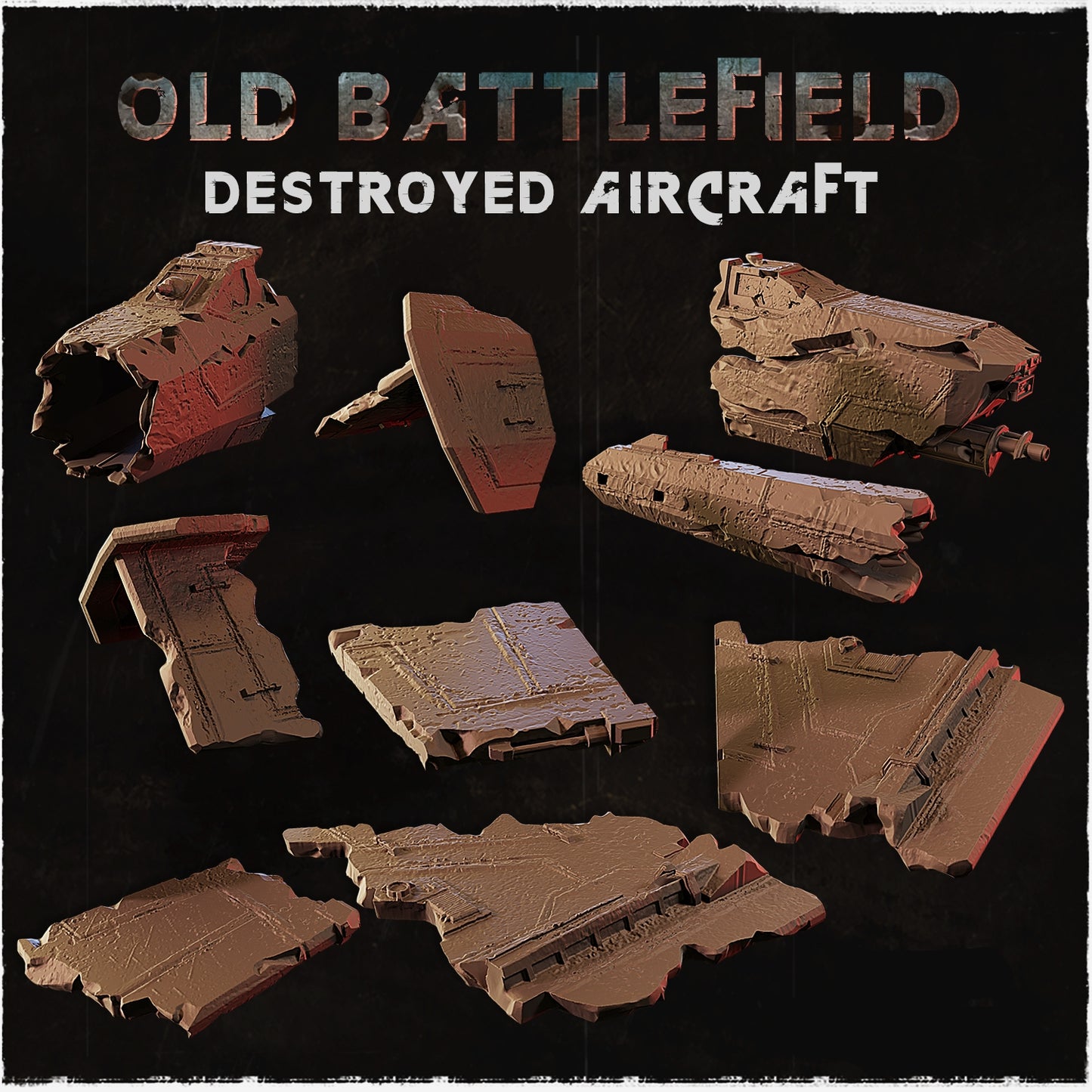 Old Battlefield Destroyed Aircraft Basing Bits