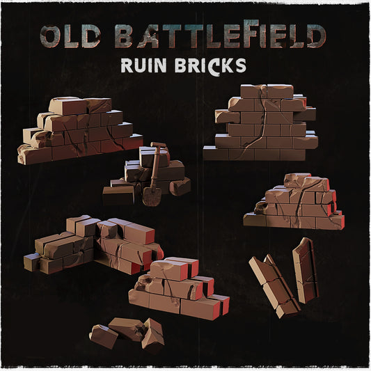 Old Battlefield Ruins Basing Bits
