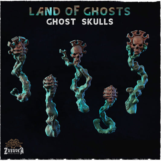 Land of Ghosts Floating Skull Basing Bits