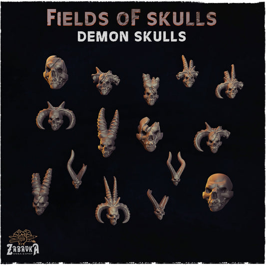 Field of Skulls Demon Skull Basing Bits