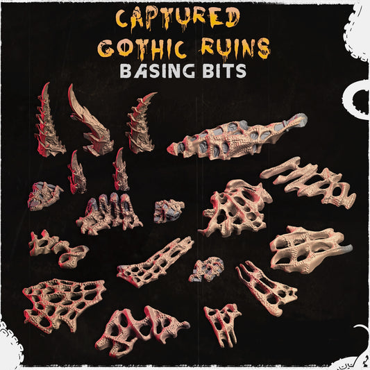 Captured Gothic Ruins Webbed Rubble Basing Bits