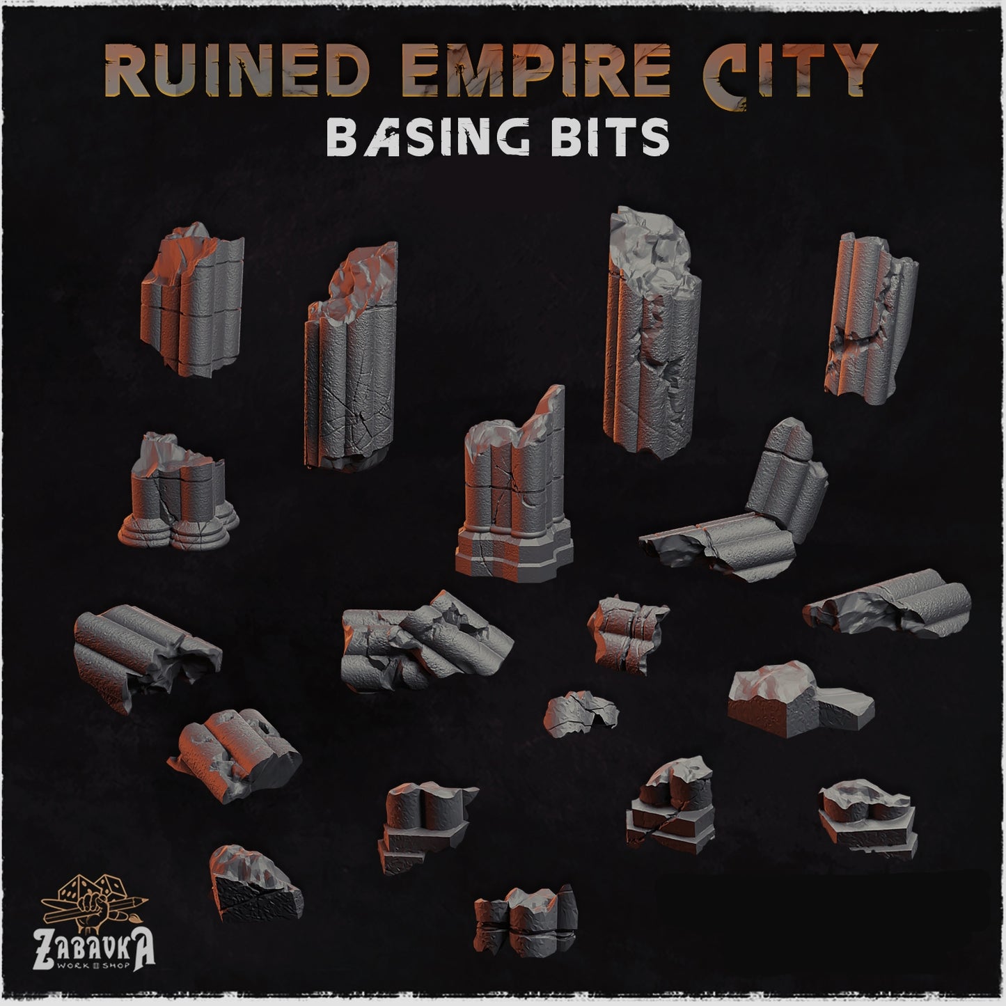 Ruined Empire City Rubble Basing Bits