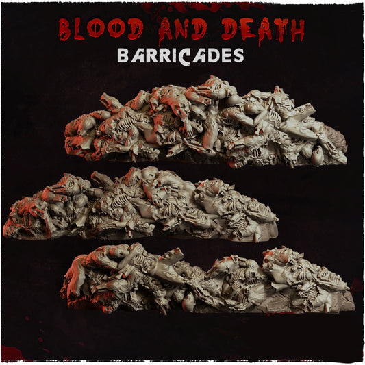 Blut- und Todesharz-Wargaming-Barrikaden