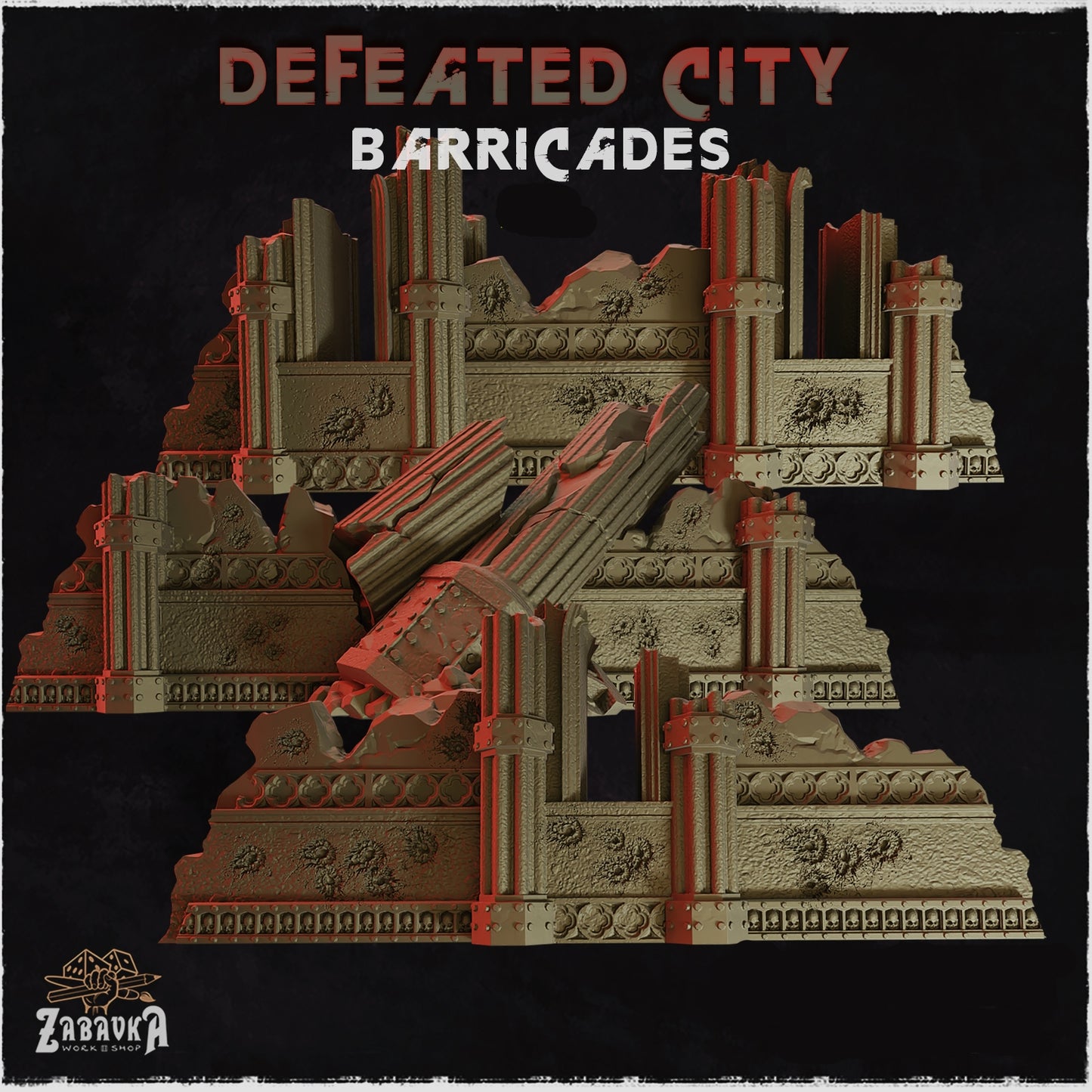 Defeated City Resin Wargaming Barricades