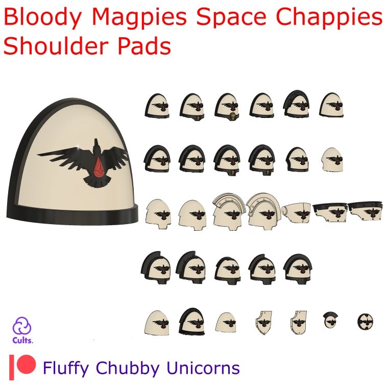 Bloody Magpies Space Chappies Shoulder Pads Compatible with Blood Ravens