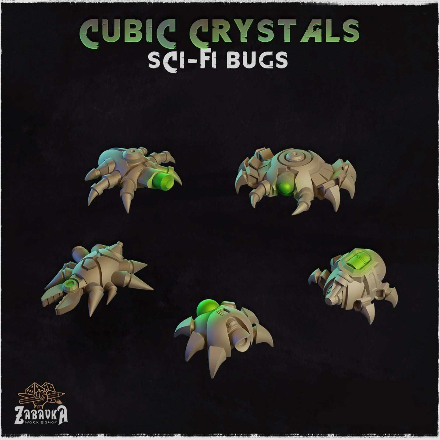 Cubic Crystals Sci Fi Bugs Basing Bits