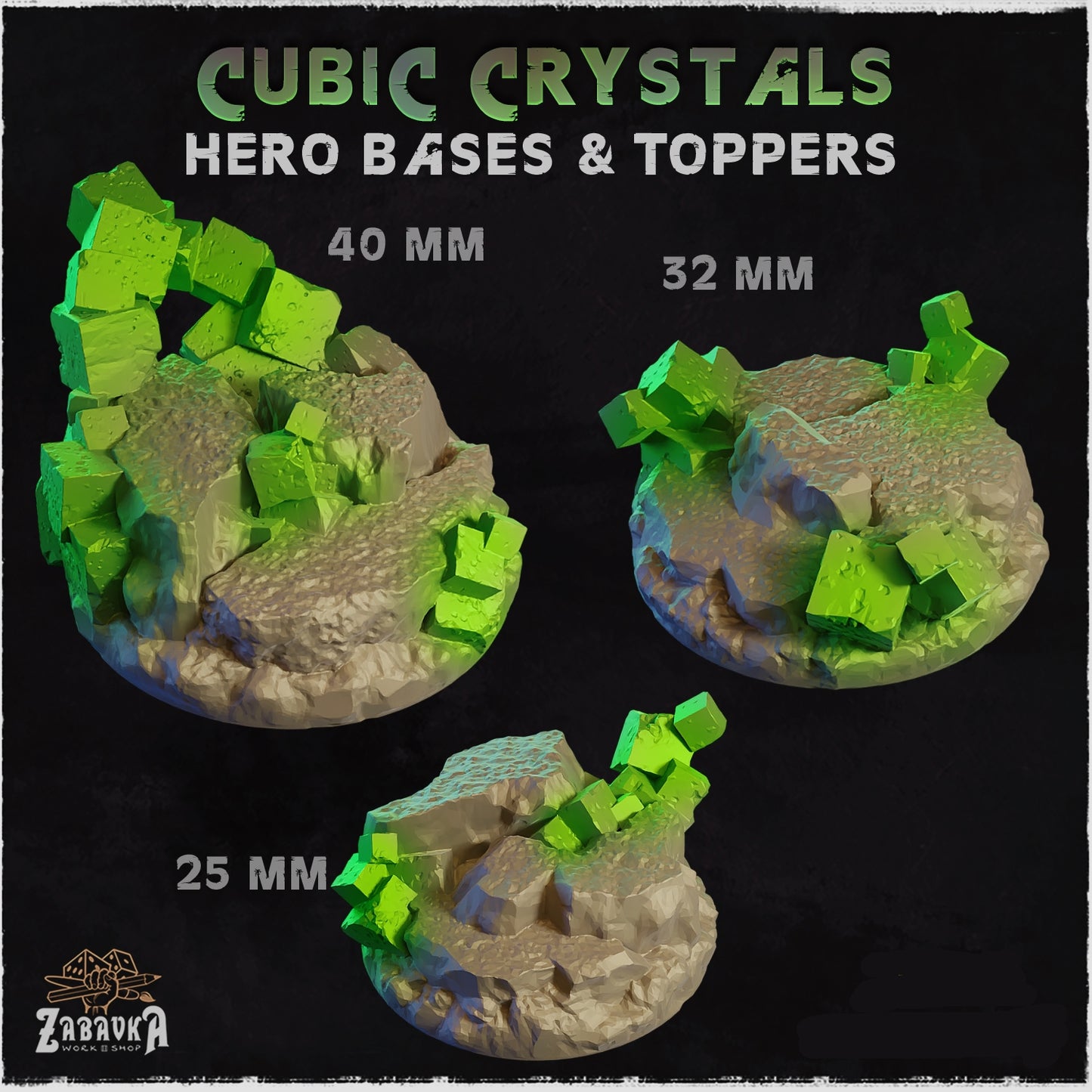 Cubic Crystals Hero Bases and Toppers