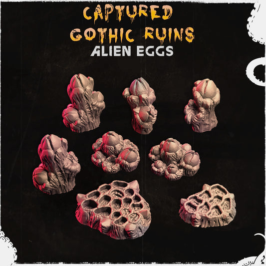 Captured Gothic Ruins Alien Eggs Version 2 Basing Bits