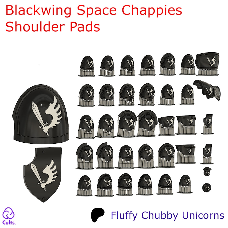 Blackwing Space Chappies Shoulder Pads Compatible with Ravenwings