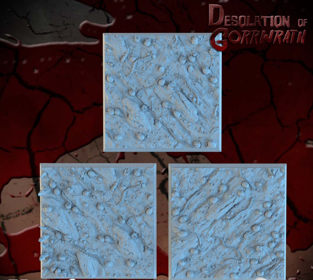 Hellscape Square Resin Bases