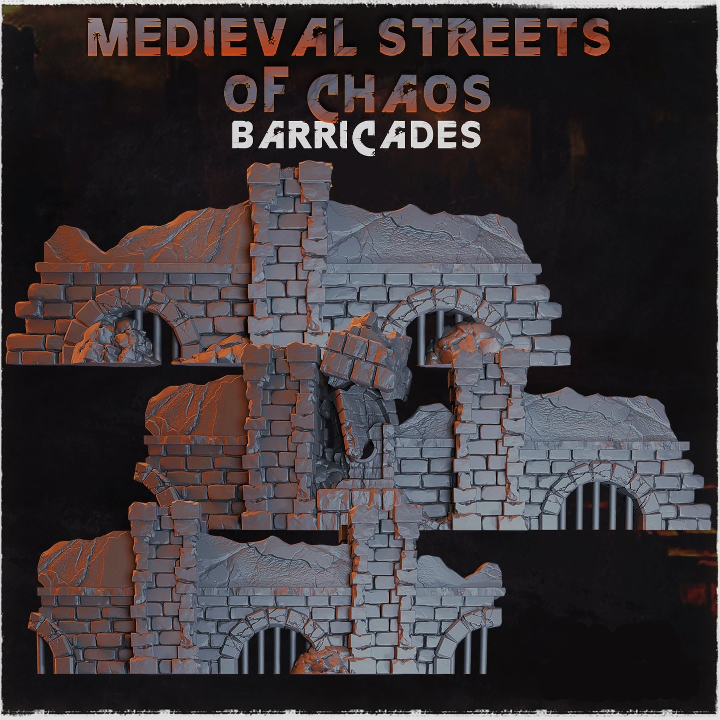 Medieval Streets of Chaos Wargaming Barricades