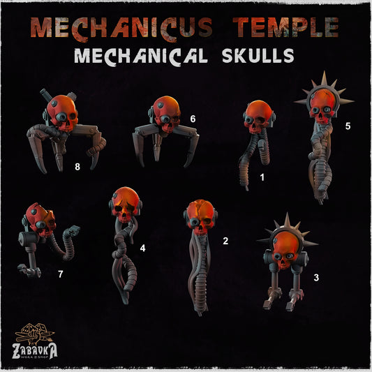 Mechanicus Temple Mechanical Skull Basing Bits