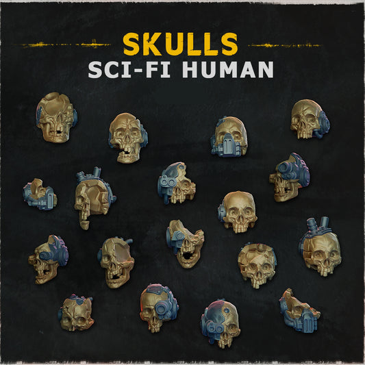 Sci-Fi Human Skull Basing Bits