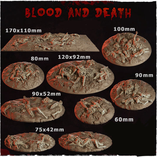 Toppers de base de sang et de mort