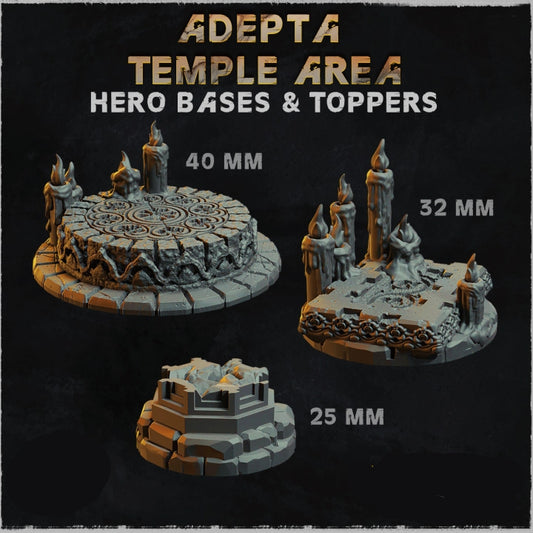 Adepta Temple Area Hero Base Toppers