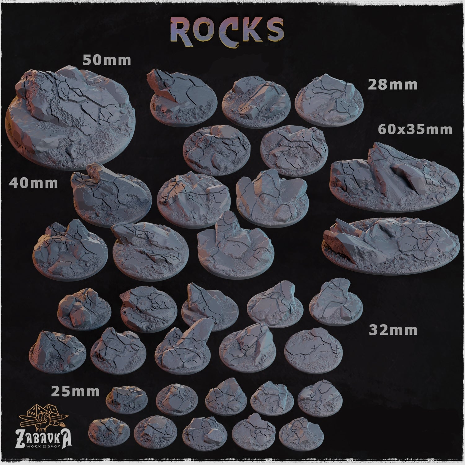 Rocks Bases – 3D and Geek