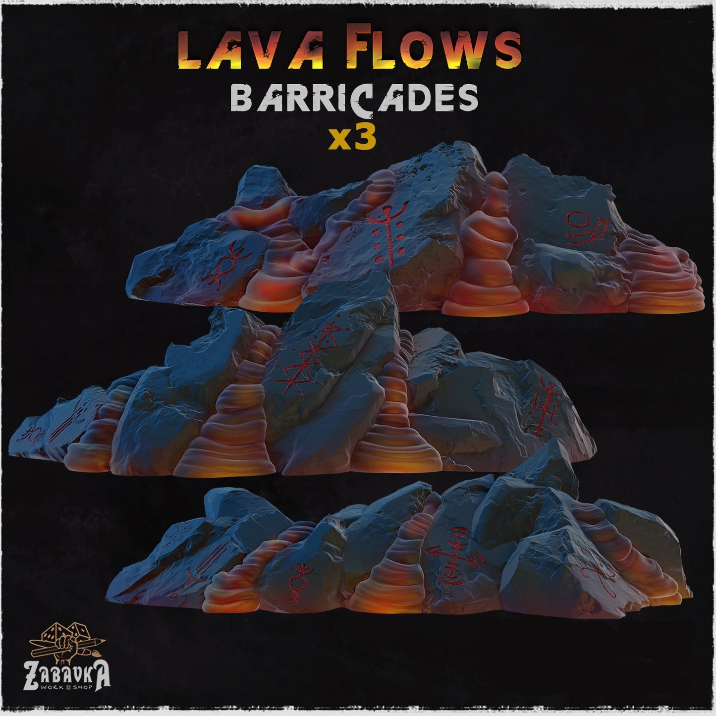 Barricades de Wargaming en résine de champ de bataille