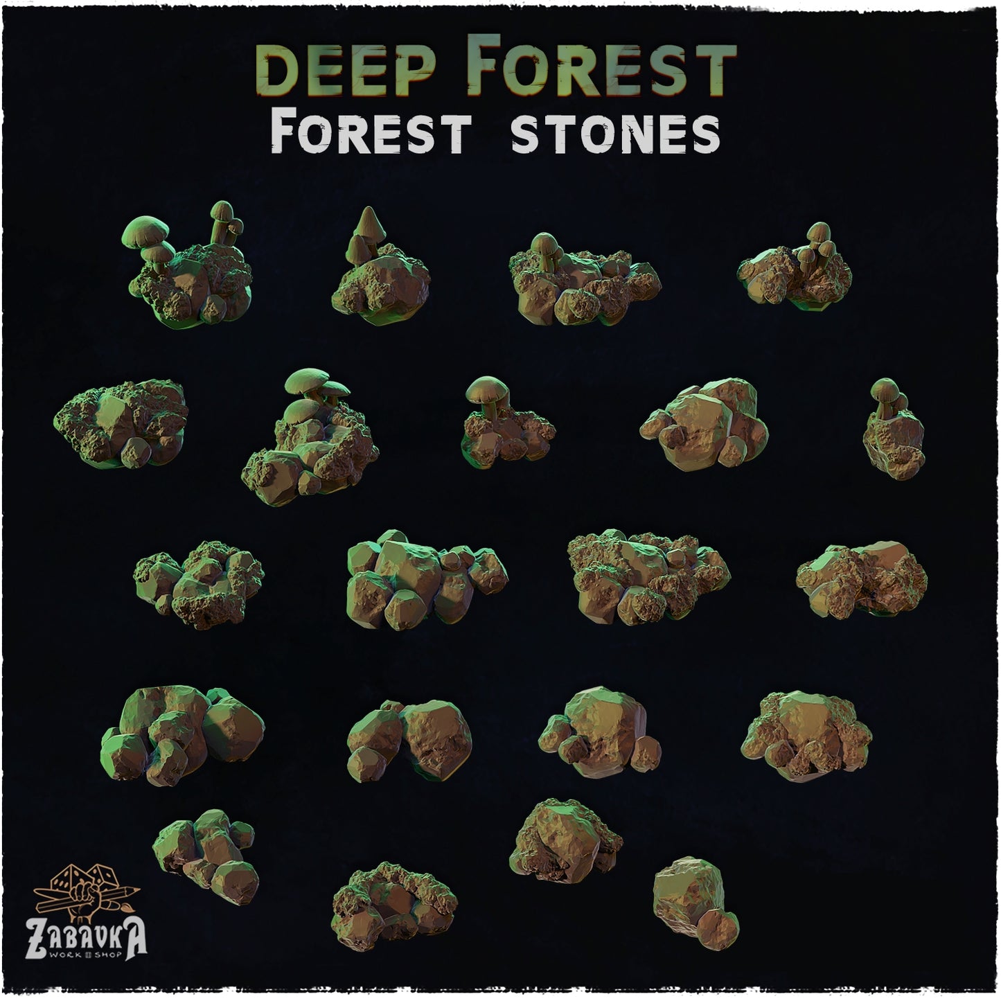 Deep Forest Forest Stones Basing Bits