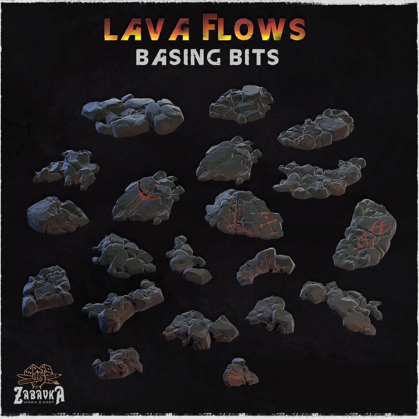 Lava Flows Molten Rocks Basing Bits