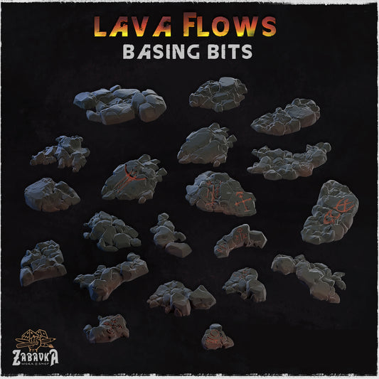 Lava Flows Molten Rocks Basing Bits