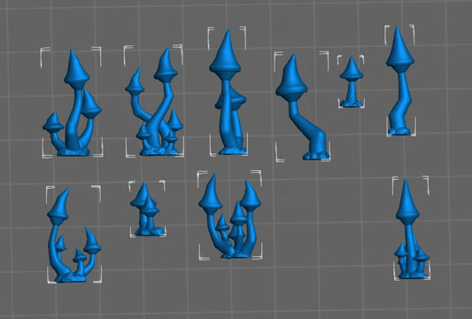 Pointed Mushrooms Basing Bits