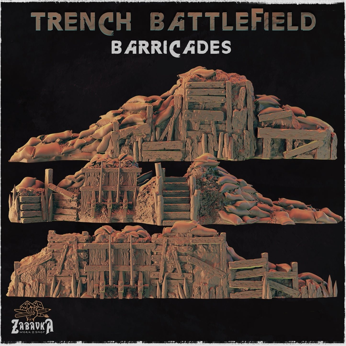 Trench Battlefield Wargaming Barricades
