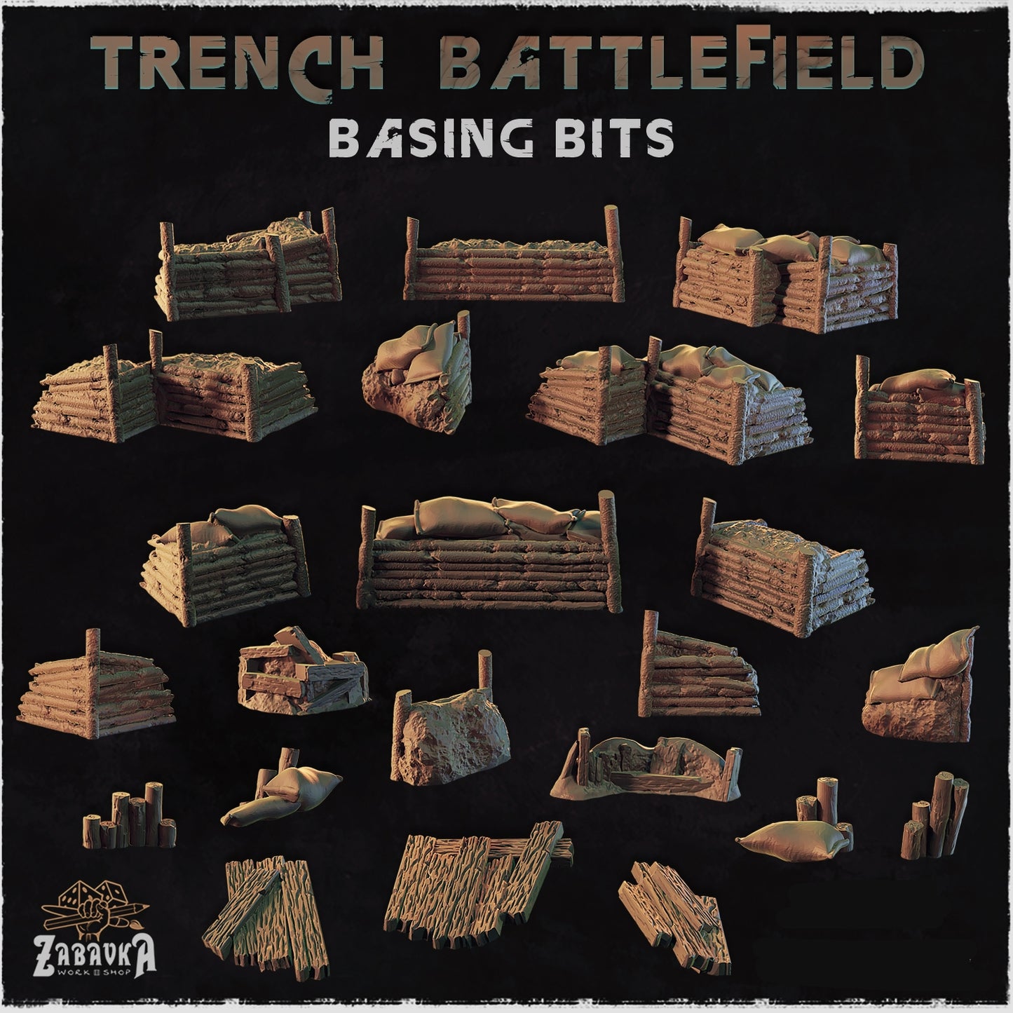 Trench Battlefield Trench Barricades Basing Bits