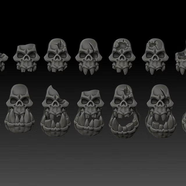 Ork Skulls Basing Bits