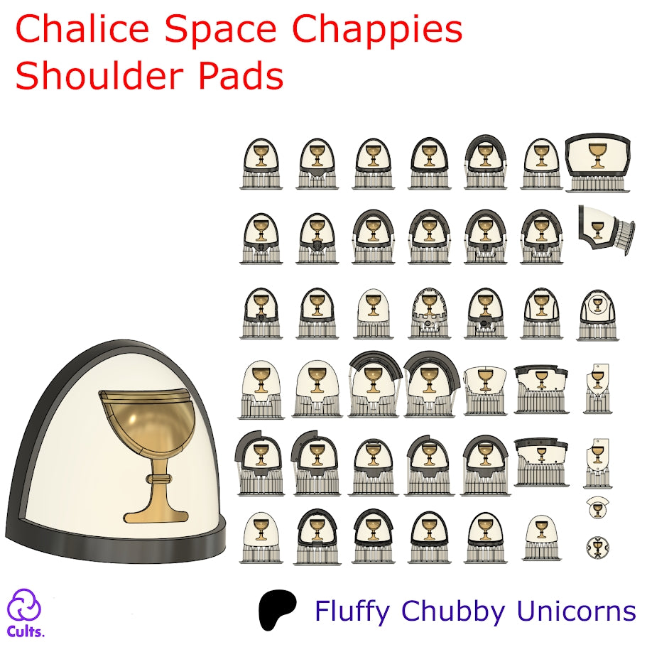 Chalice Space Chappies Shoulder Pads Compatible with Knights of the Chalice