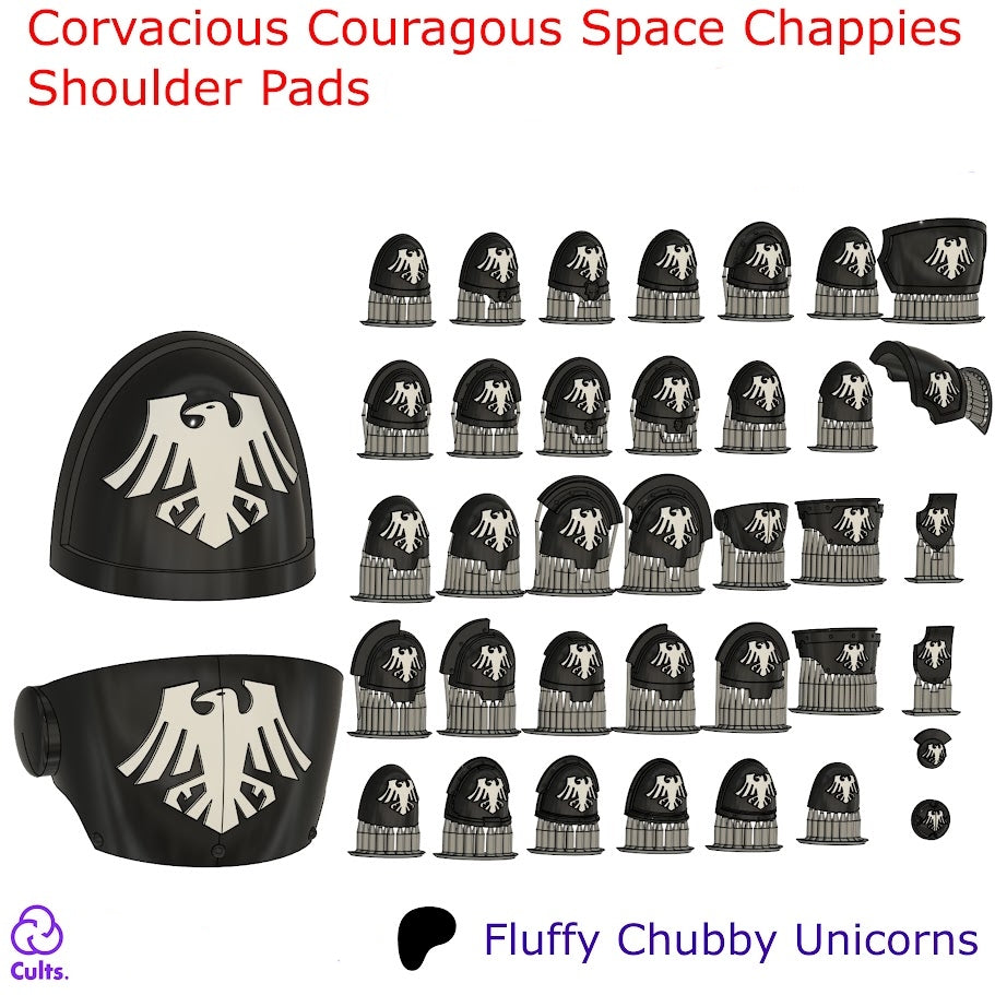 Corvacious Couragous Space Chappies Shoulder Pads Compatible with Rave ...
