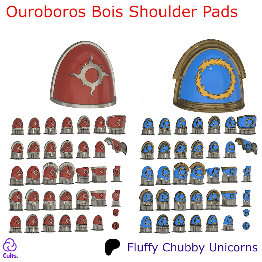 Ouroboros Bois Space Chappies Shoulder Pads Compatible with Thousand Sons