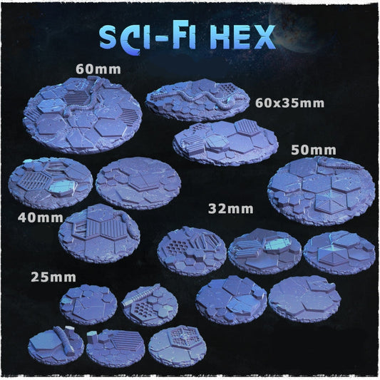 Sci-Fi Hex Bases