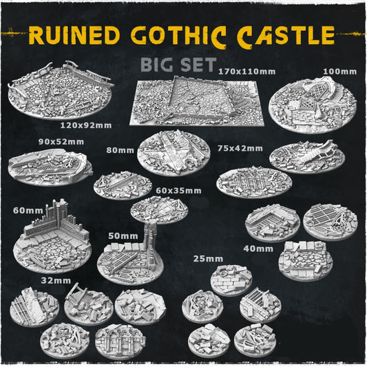 Ruined Gothic Castle Base Toppers