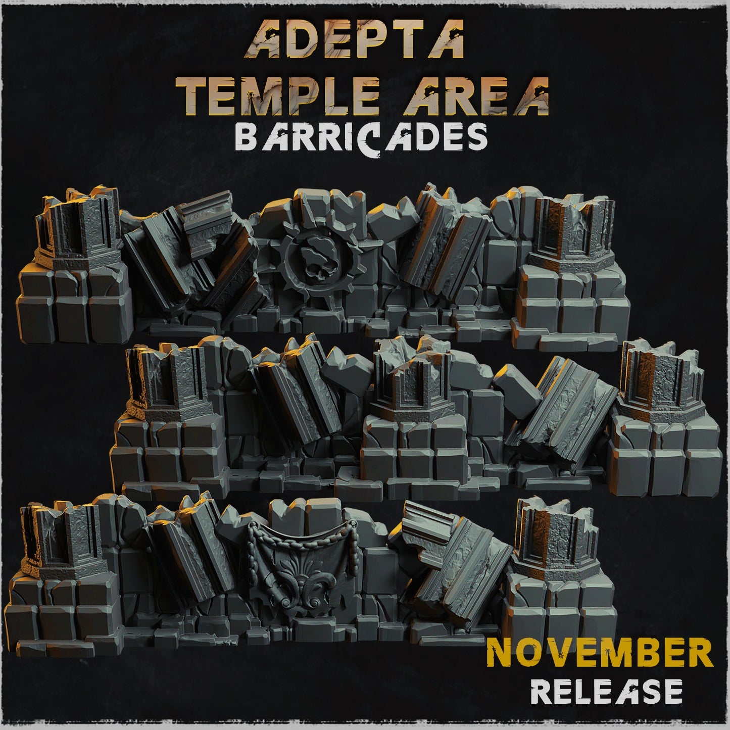 Adepta Temple Area Wargaming Barricades