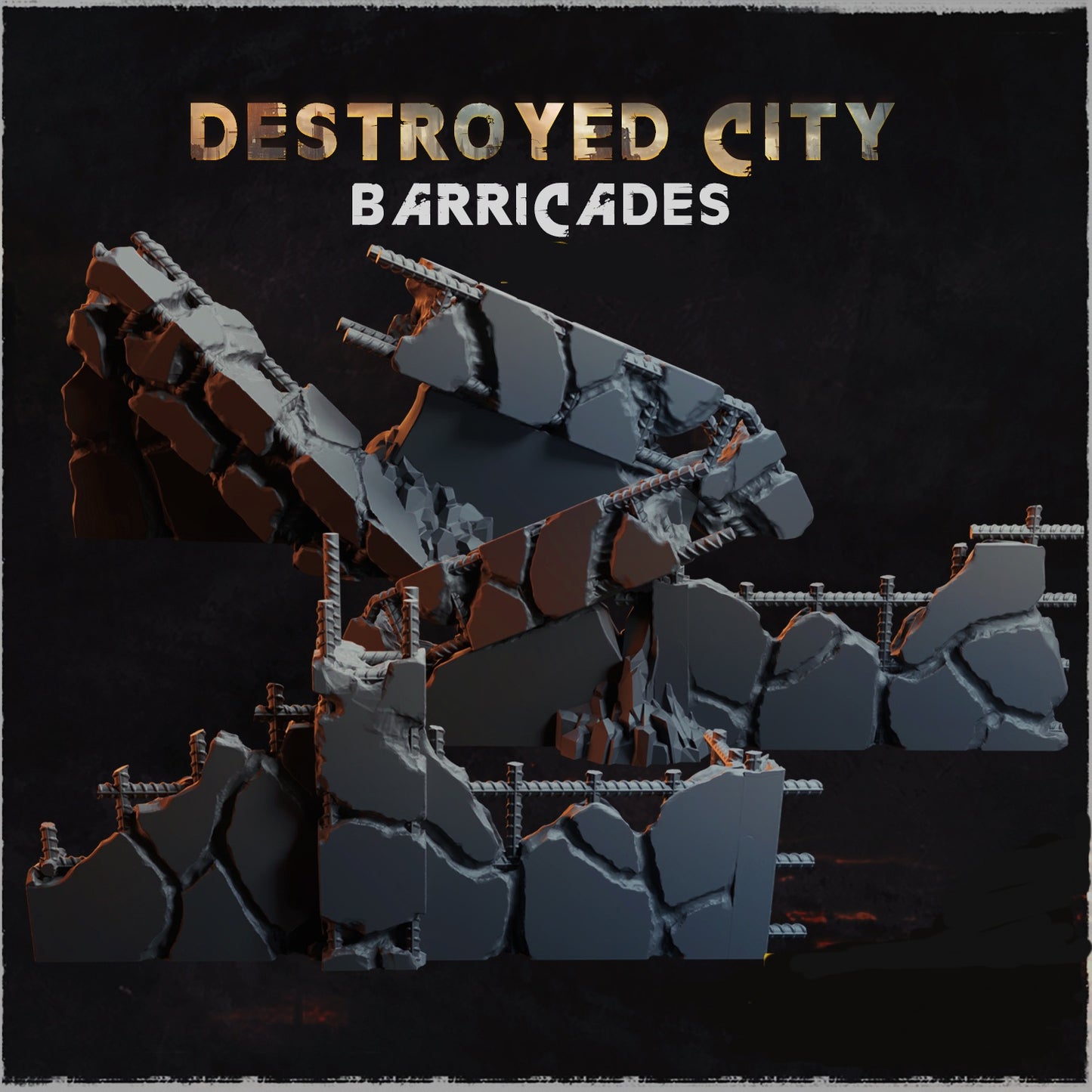 Destroyed City Wargaming Barricades