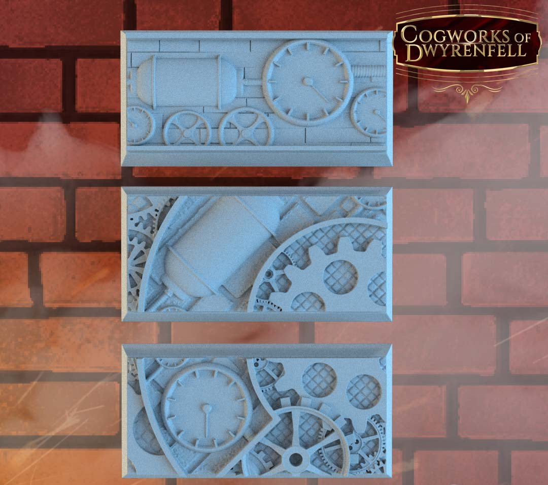 Steam Punk Square Resin Bases