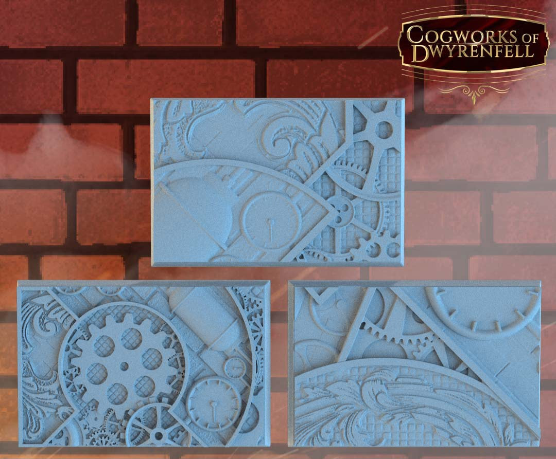 Steam Punk Square Resin Bases