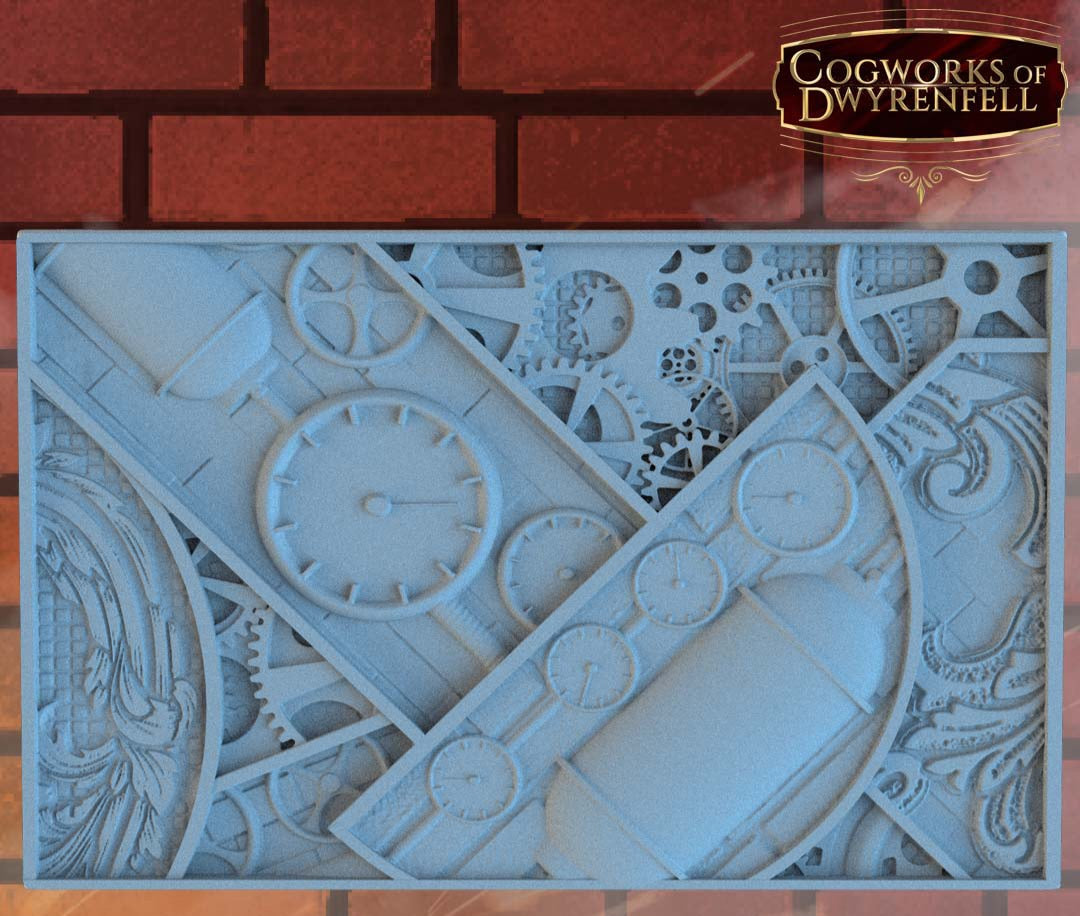 Steam Punk Square Resin Bases